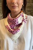 Dempsey Silky Blend Square Scarf Pink & Red